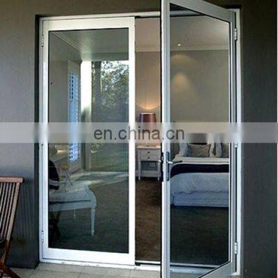 Double Leaf Elegant Hinge Soundproof Glass Interior Lock French Slim Aluminum Casement Doors for House