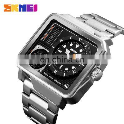 Relogio Stainless Steel Back Water Resistant Pointer and Digital Watch Wrist 1392 Skmei Watches