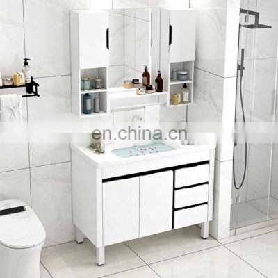 40 inch Luxurious bathroom vanity cabinet combo Mirror Cabinet and faucet single sink