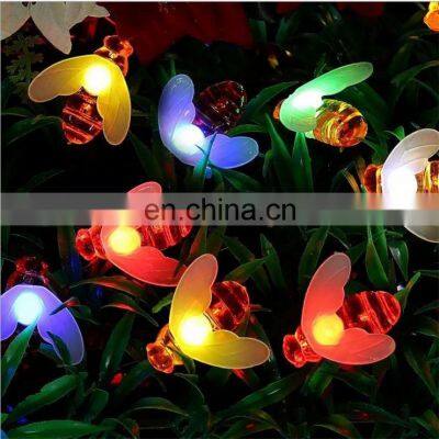 20/30/50led Bee Butterfly Shaped Garden Tree Grass Brushes Outdoor Waterproof Ip65 Christmas Party Patio Solar Led String Light photo-4