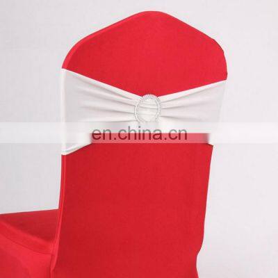 24 Colors Spandex Elastic Wedding Decorative Chair Sashes With Buckle Slider photo-2