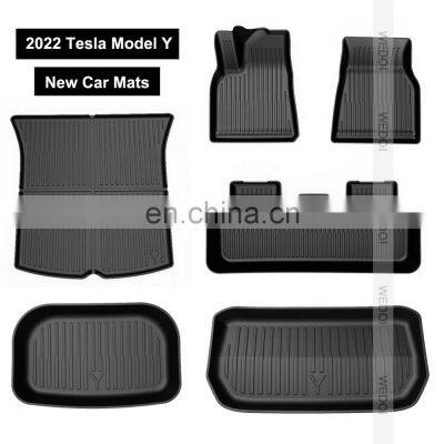 All Weather 3D Car  Mats for  2022 Tesla Model Y Customized Car Floor Mat for Model Y Trunk Mats Accessories