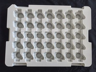 white recyclable plastic blister packing inner trays