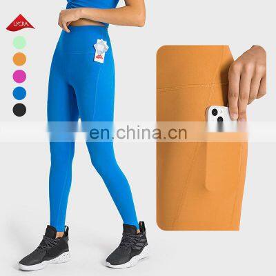 Custom Workout Sport Side Pockets Breathable Leggings Fitness Butt Lifting Sports Sexy Gym High Waist Yoga Leggings For Women