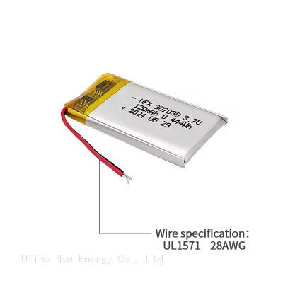Factory Wholesale Rechargeable 120mAh 3.7V UFX 032030 302030 Small Lithium Polymer Lipo Battery For Mp3 photo-3
