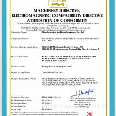 battery pack machine ce