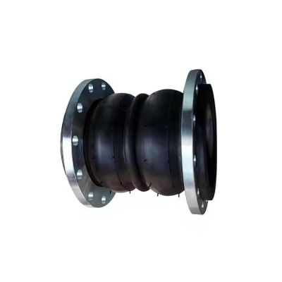 PN16 Double Sphere Metallic Flanged Flexible Rubber Bellow Expansion Joint epdm