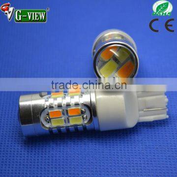 New listing Dual Color 7443 White Amber Switchback 20SMD 5630 auto LED car Tail Brake Light Bulb led