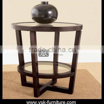 CT-072 Tubbiness Glass Top Side Coffe Table