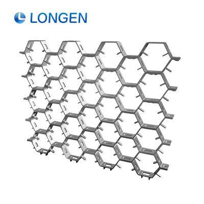 SS316 50mm Depth Hexmesh Stainless Steel Wire Perforated Cellular Grid High Traffic Aisle Manufacturer for Forklifts Trucks
