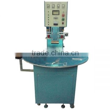 Pneumatic single head roudd table three work station high frequency machine