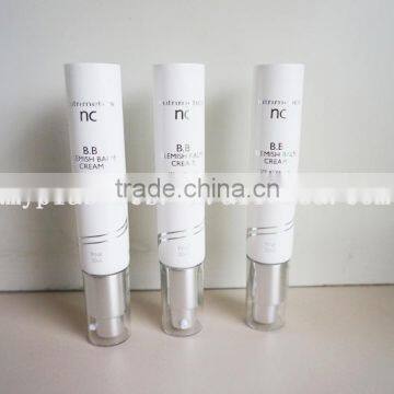 plastic tube with airless pump cap