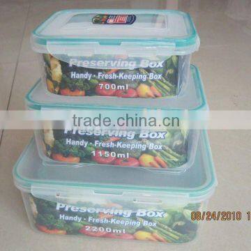 plastic food storage(3sets)