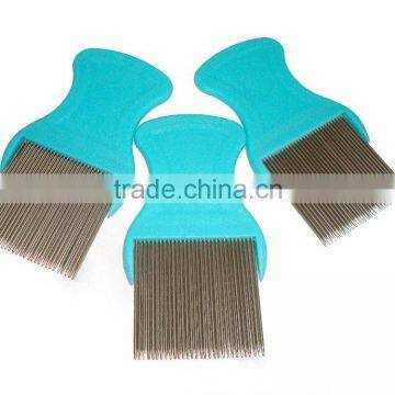 good selling plastic handle and steel pins nit lice comb