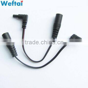 Black Right Angle 4mm TENS Plug To 3.5mm Mono Connector Adapter Cable