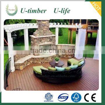 Pure colors and translucence timber wood WPC decking floor