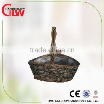 willow garden basket , outdoor willow planter, cheap willow planter