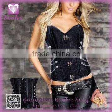 Black Strapless Bustier Fat Women Sexy Lingerie