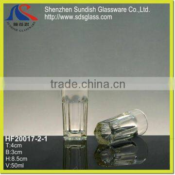 2015 Clear Shaped Shot Glass with thickness bottom HF20017-2-1