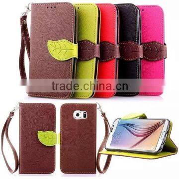 New Design Hot Sale For Samsung Galaxy S6 Leather Wallet Bag