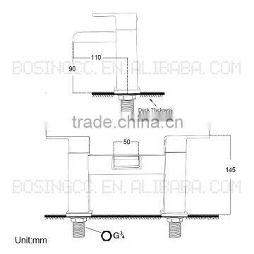 Big Discount Good Quality Double Handle Waterfall Brass Body CE Certification Mixer Tap photo-4