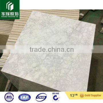 Carrara white composite marble tile, marble laminated ceramic tiles