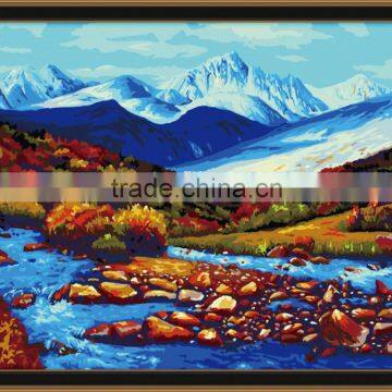 DIY oil painting by numbers canvas painting happy house for living room 5039