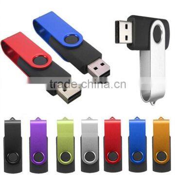 Spin Flash Drive Black USB Memory with Company Logo Printing