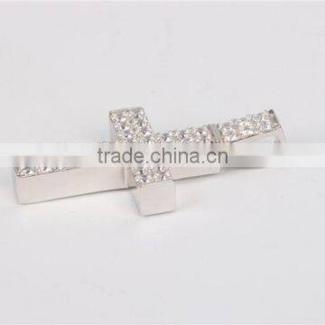 Large Hip Hop 925 Sterling Silver Handmade Cross Pendant Jewelry Wholesale photo-3