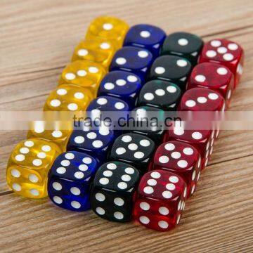 16MM Rounded Transparent Color Game Dice Dice Set /children Gifts Toys photo-3
