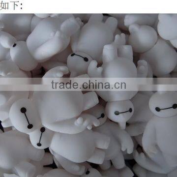 Glow in the Dark Baymax Characeter Mascot Football Baymax Keychain PVC photo-2