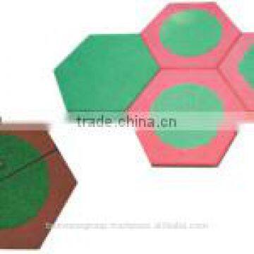 Hexagon Pattern Rubber Tiles