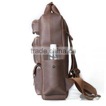 2014 Fashion Vintage Cowhide Leather Backpack Bag for Wholesale photo-3