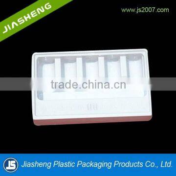 Disposable plastic medicine insert packaging tray for medical bottle