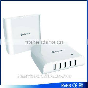 5 Port USB Charging Station /Portable USB Wall Charger / Travel Charger / USB Power Adapter for Smartphone and Tablets