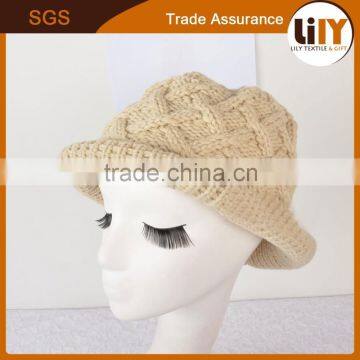 Fashion Knitted Girls Beautiful Cute Ladies Winter Caps for Wholesale photo-4