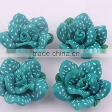 Top Quality fashionmixed color clay flower beads in bulk!wholesale loose chunky polymer clay flower shaped beads for jewelry!