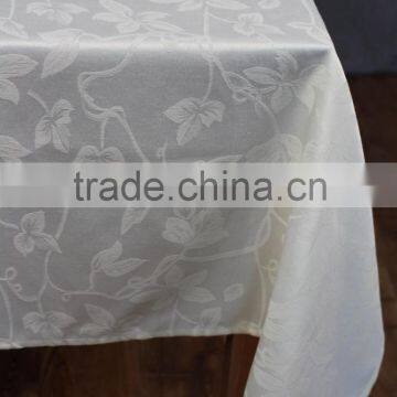T/C Popular Jacqured White Cheap Table Cloth photo-5