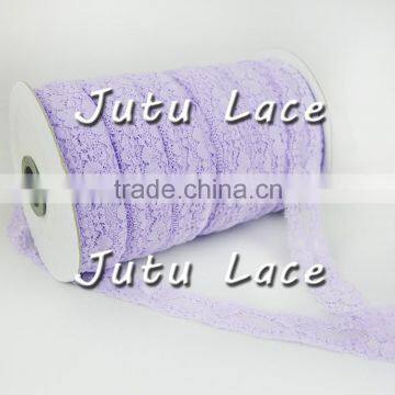 Elastic Lace - Lace Ribbon- Elastic by the Yard - Shiny Elastic - Stretch Lace - Stretchy White Lace photo-4