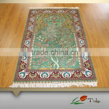 Stock 3x5ft Silk Handmade Prayer Carpet