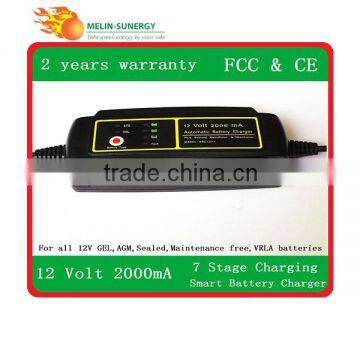 12V Lead acid Automatic battery charger 2000mA