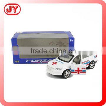 2015 new arrival 1:32 pull back die cast ambulance model car