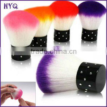 9 colors Nail Dust Brush comfortable useful round nail cleaning brush face makeup brush