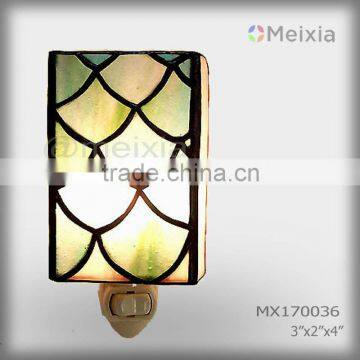 MX170036 wholesale tiffany antique style stained glass plug in night light