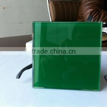 Quality 5mm Dark green Backing Glass/paint glass