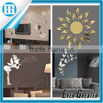 mirror decorative wall stickers,waterproof wall stickers custom wholesale,new mirror decorative wall sticker design