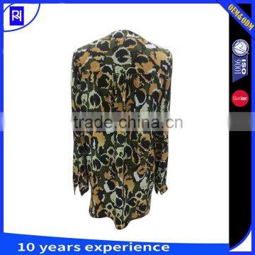 100% Silk CDC Printed Shirt Blouse for Lady's Women Classic Long Sleeve Casual Fit photo-2