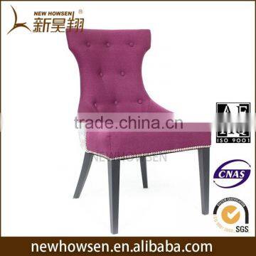 beauty metal frame high back dining room chairs for hotel