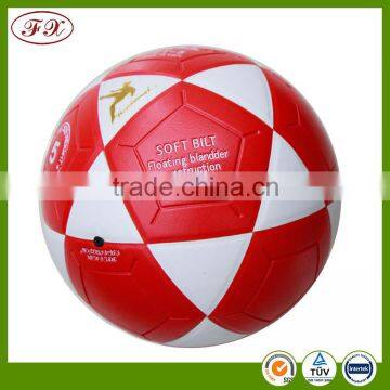 white and red colour logo printed euro cup size 5 PVC lamination Football