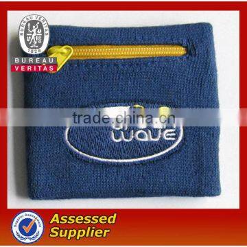 2013 Fashion customized sweatband with zipper